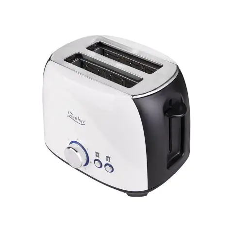 Тостер за хляб ZEPHYR ZP 1440 X, 800W, За 2 филийки, 7 степени на запичане, Бял/черен, (18638)