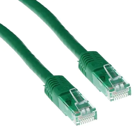 Мрежов пач кабел ACT U/UTP, CAT 6, RJ-45 - RJ-45, 1.0 m, Медни проводници, Зелен, Булк опаковка, (35935141)