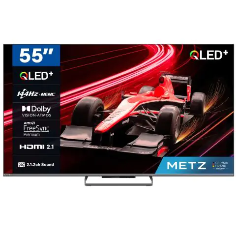Телевизор METZ 55MQE8000Z, 55'(139 см), QLED UHD Google TV, Dolby Vision, 144Hz, (35938399)