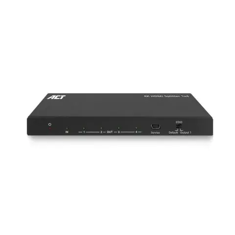 ACT HDMI Сплитер AC7832 4К HDMI сплитер, 1 вход.4 HDMI изхода, (35940172)