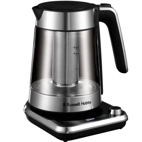 Електрическа кана Russell Hobbs Attentiv 26200-70, 2400W, 1.7 l, Инфузер, Температурен контрол, Таймер, Инокс/черен, (35944721)
