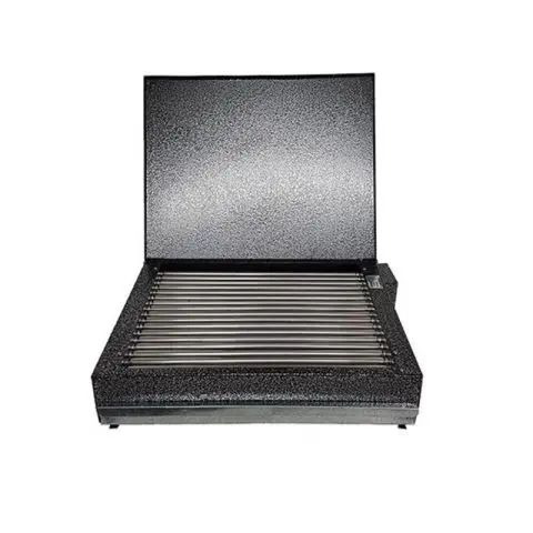 Електрическа скара Rubino 2200W, Капак, 44.5x33x10см, Неръждаеми тръби, Шагрен, (17192)
