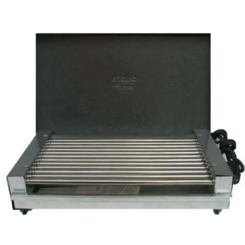 Електрическа скара Rubino EC-2K, 2000 W, Работна площ 38x24 cm, Тавичка за мазнина, Сив, (12931)
