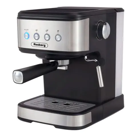 Еспресо машина Оliver Voltz OV51171F, 1.2 l, 20 bar, 1100W, Кремa диск, Черен/инокс, (19147)