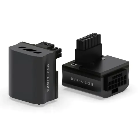 EZDIY-FAB адаптер за видеокарта 12VHPWR 600W - RVS 90° Black, (35938909)