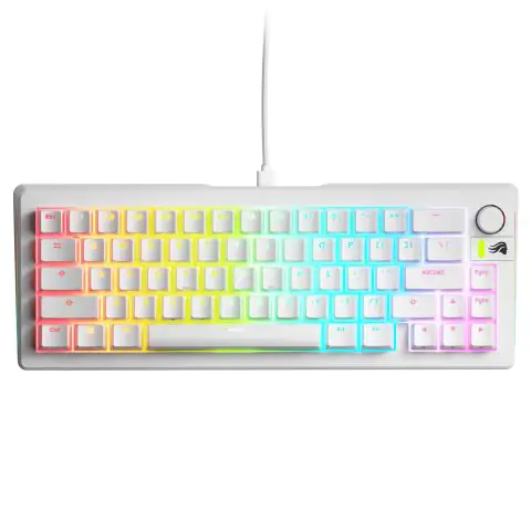 Геймърска механична клавиатура Glorious GMMK 3 65% White - Fox HE Switches, (35938599)