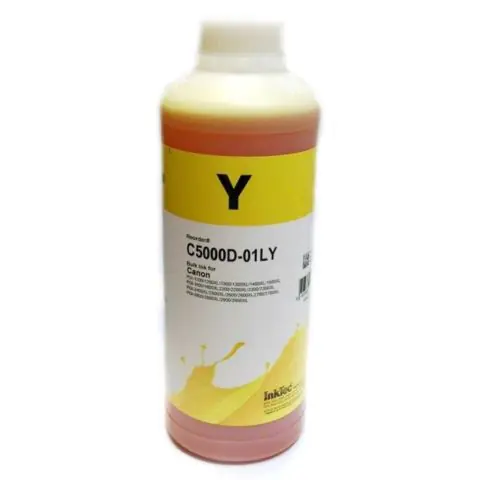 Бутилка с мастило INKTEC за Canon PGI-1200/1300/1400/1500/2500, MB2020/5020/5070/iB4020, Dye, 1L, Жълт, (35933432)