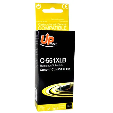 Мастилница UPRINT CLI-551XL CANON, Black, (35932943)