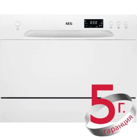 Компактна съдомиялна AEG FFB21200CW, 6 Комплекта, 6 Програми, Бял, (21798)