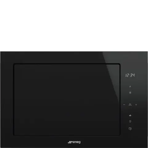 Микровълнова за вграждане SMEG FMI625CN, Серия Dolce Stil Novo, 25 литра, Грил, Черна, (19376)