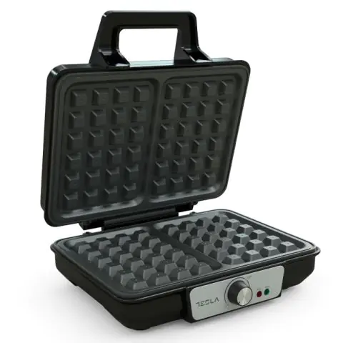 Гофретник Tesla WM200BX, 1000W, За 2 гофрети, Незалепващи плочи, 140 - 220C, Сребрист/Черен, (20745)