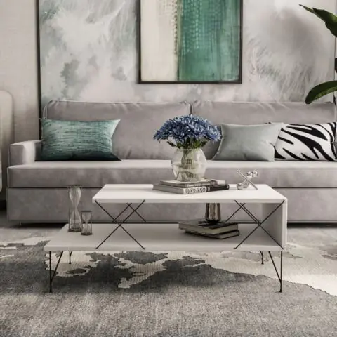 Холна маса Kalune Design 854KLN2826, 100x50x40 см, ПДЧ, Меламиново покритие, Бял, (13085)