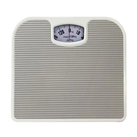 Механичен кантар Rosberg R51650H, До 130 кг, PVC кожена повърхност, Стоманена конструкция, Сив, (21260)