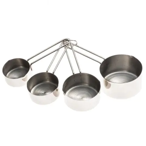 Комплект мерителни купички Kinghoff KH 4025, 4 броя, 60/80/125/250 мл, Инокс, (9999KH4025)