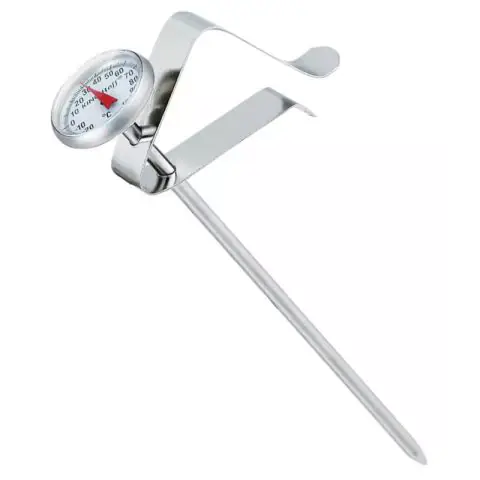Кухненски термометър Kinghoff KH 3696, 14 см, Щипка за закрепване, -20 до 100C, Инокс, (14527)