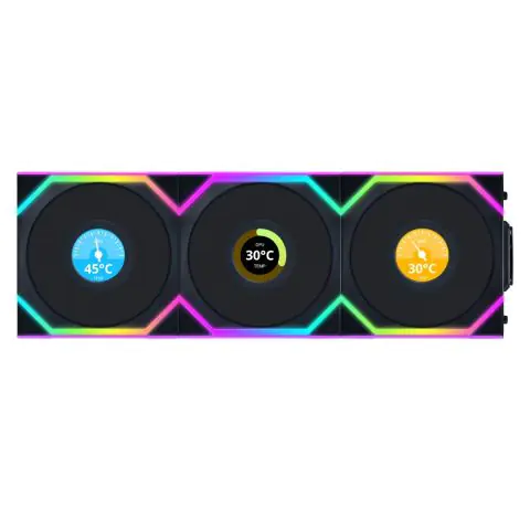 Вентилатори 3бр Lian Li UNI FAN SL Wireless LCD ARGB PWM - 120 mm Черен, (35939408)
