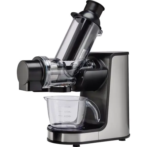 Сокоизсисквачка GORENJE JC200BE, Технология Slow Juicer, 200W, XXL Отвор 7.5 см, Сив/Черен, (21360)