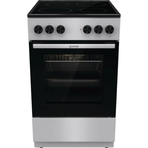 Готварска печка със стъклокерамичен плот GORENJE GEC5A61SG, 70 литра, сив металик, (17282)