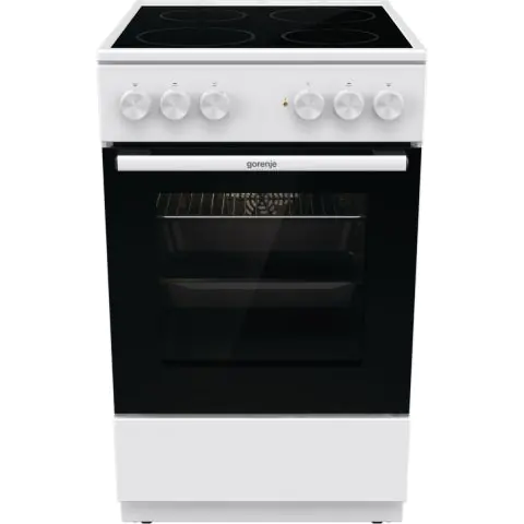 Готварска печка със стъклокерамичен плот Gorenje GEC5A61WG, 70 литра, бял, (13736)