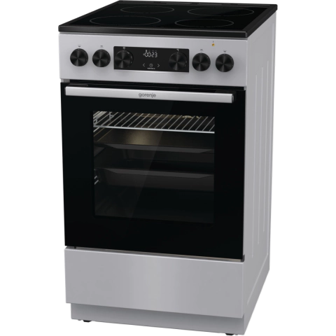 Готварска печка със стъклокерамичен плот Gorenje GEC5C41SG, 70 литра, сив, (13735)
