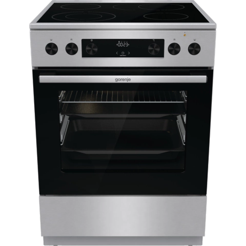 Готварска печка със стъклокерамичен плот Gorenje GECS6C70XPA, 71 литра, инокс, (13678)