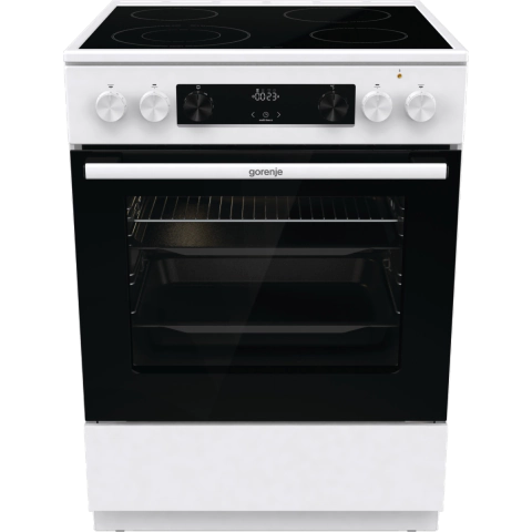 Готварска печка със стъклокерамичен плот Gorenje GECS6C70WC, 71 литра, бял, (13707)