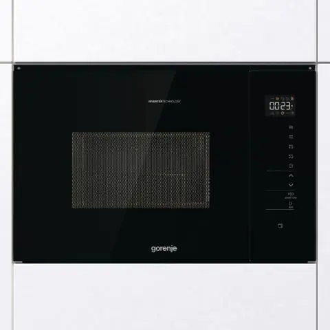 Микровълнова фурна за вграждане Gorenje BMI251SG3BG, 25 литра, грил, черен, (13650)