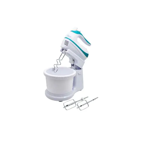 Миксер с купа 2в1 ZEPHYR ZP 1115 A, 500W, 5 скорости + Турбо, 2x2 бъркалки, Бял/син, (18519)