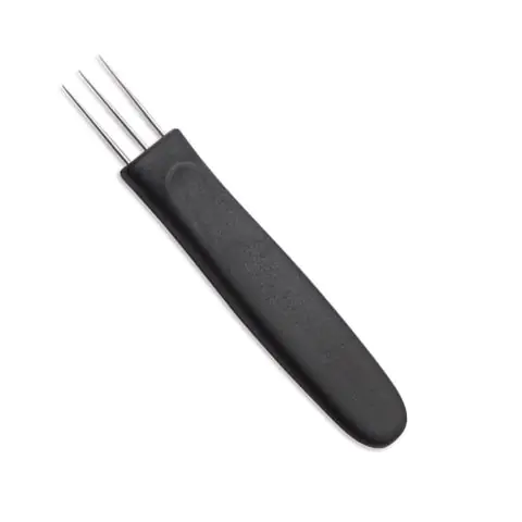 Нож за дупчене на колбаси, черен с 3 игли GIESSER 4065, (35945277)