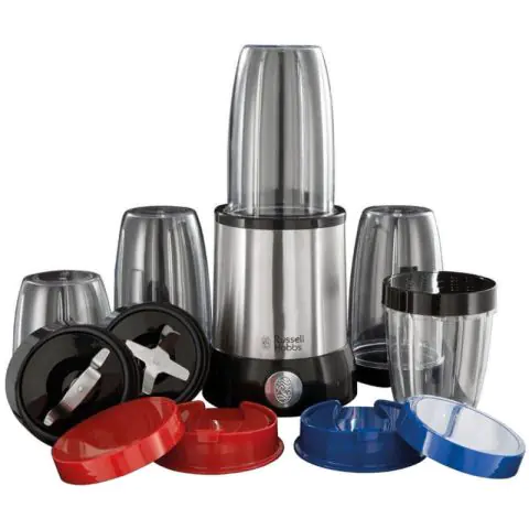 Нутри блендер Russell Hobbs 23180-56 Nutri Boost, 700 W, 15 части, 2 инокс остриета , Сребрист / черен, (9992318056)