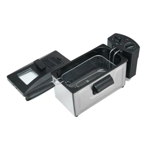 Фритюрник Heinner HDF-1800SS, 1800 W, Регулируем термостат, Таймер, 3 л, Неръждаема стомана , (19152)