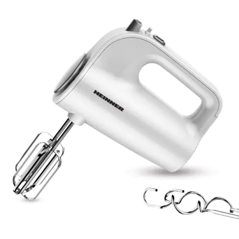 Миксер HEINNER HM-300WH, 300W, 5 Скорости, Турбо функция, Бял, (21369)