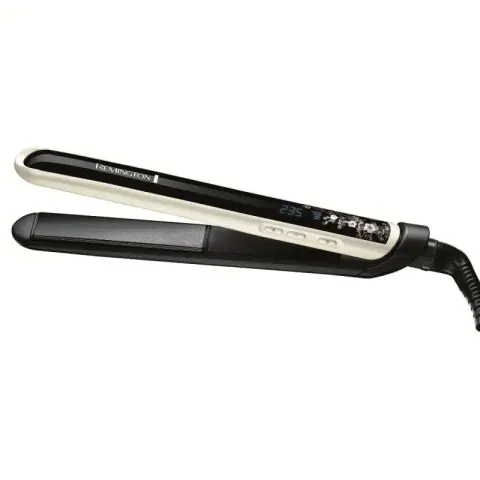 Преса за коса Remington S9500, 235 C, Бързо загряване, Контрол на темп., LCD екран, Черен/бял, (17533)