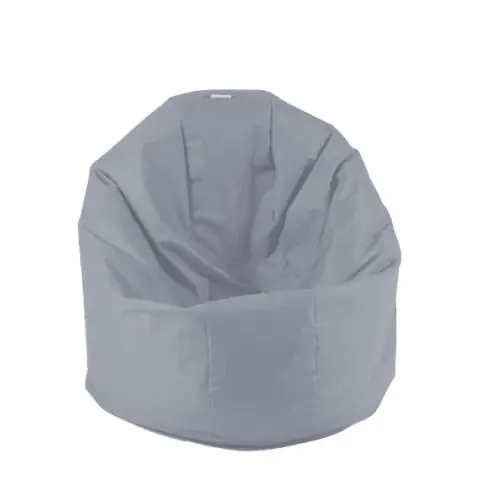 Пуф, за деца, 210л., Relaxo - Panama Grey, Водоустойчив, Перящ се калъф, Пълнеж от Полистиролни перли