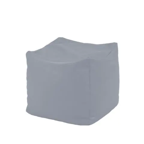 Пуф, 100л., Табуретка Куб XL - Panama Grey, Перящ се калъф, Водоустойчив, Пълнеж от Полистиролни перли, Тъмно сив