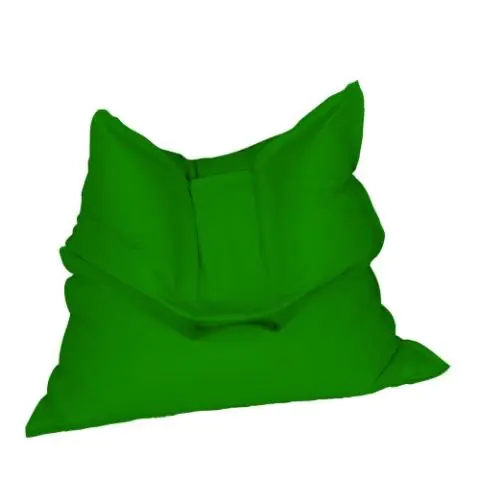 Пуф, Голяма възглавница, 350л., Magic Pillow - Teteron Green, Перящ се калъф, За открито, Пълнеж от Полистиролни перли, 8291
