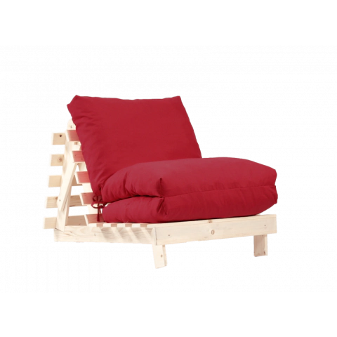 Фотьойл, Fubsy Wood, Bombay Raspberry Red - разтегателен шезлонг, дърво, текстил, (PUF-FM-FBS-PT-RA)