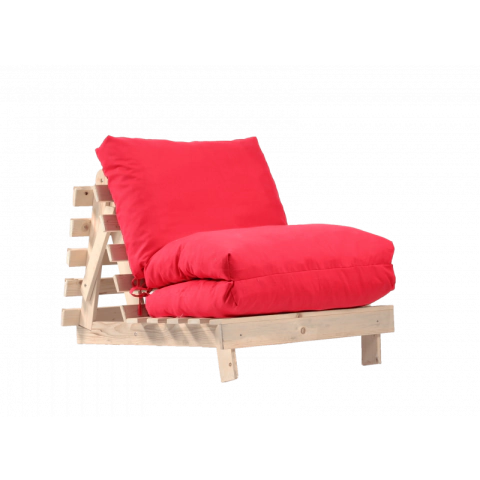 Фотьойл, Fubsy Wood, Bombay Montana Red - разтегателен шезлонг, дърво, текстил, (PUF-FM-FBS-PT-MR)