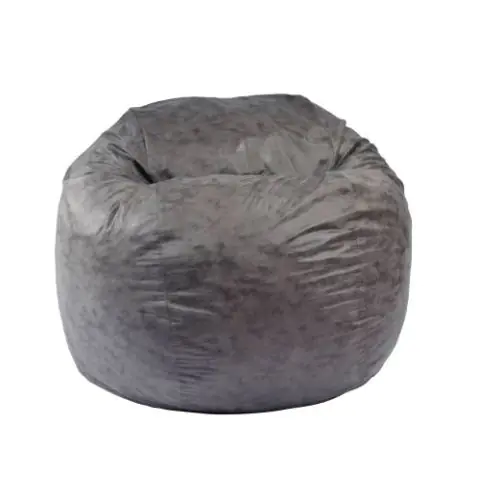 Пуф, Барбарон 800л., King Size XL - Smoke Grey, Перящ се калъф, Трансформира се в легло, Пълнеж с микс от мемори пяна и дунапрен, Гама Premium