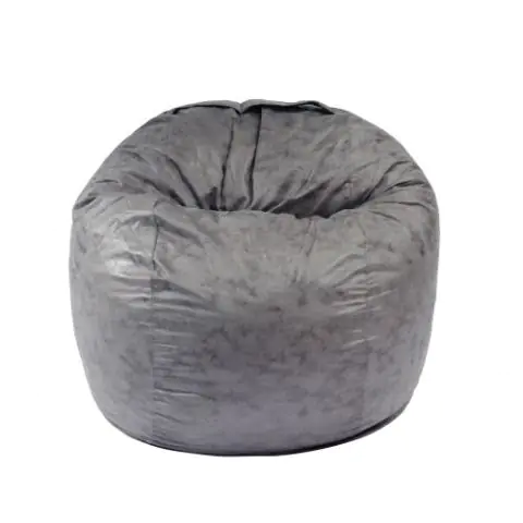 Пуф, Барбарон, 600л., King Size - Smoke Grey, Перящ се калъф, Трансформира се в легло, Пълнеж с микс от мемори пяна и дунапрен, Гама Premium
