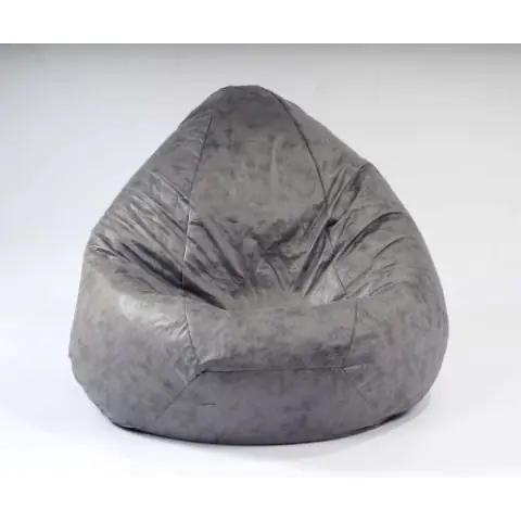Пуф, круша, 320л., Nirvana Grande - Smoke Grey, Перящ се калъф, Пълнеж от Полистиролни перли, Гама Premium