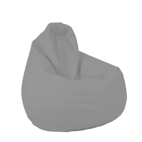 Пуф, круша, 220л., Nirvana Hobbit - Panama Grey, водоустойчив, Перящ се калъф, Пълнеж от Полистиролни перли