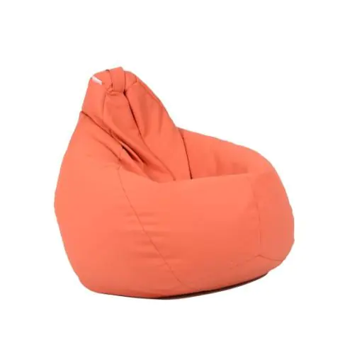 Пуф, круша, 220л., Nirvana Hobbit - Orange, Еко кожа, Пълнеж от Полистиролни перли, 8066