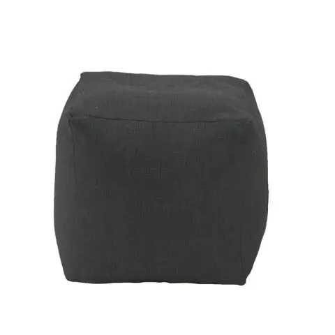 Пуф, 130л., Табуретка Куб XL - Eerie Black, Перящ се калъф, Гама Premium, Пълнеж от Полистиролни перли