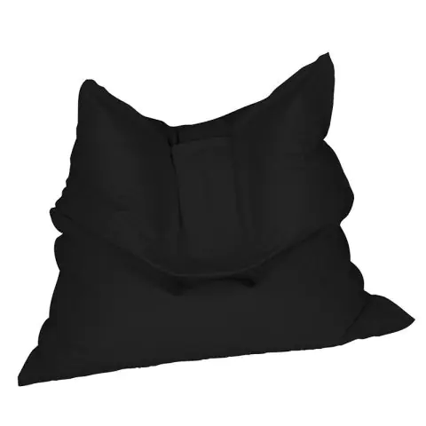 Пуф, Голяма възглавница, 350л., Magic Pillow - Teteron Black, Перящ се калъф, За открито, Пълнеж от Полистиролни перли