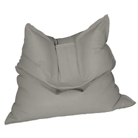 Пуф, Голяма възглавница, 350л., Magic Pillow - Teteron Grey, Перящ се калъф, За открито, Пълнеж от Полистиролни перли, 8292
