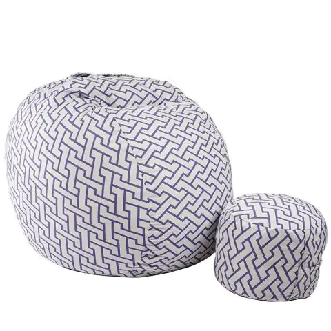 Комплект Барбарон с табуретка за крака 700л. King Size, Zappity Purple, Перящ се калъф, Пълнеж с микс от мемори пяна и дунапрен, Гама Premium, (PUF-M-KO-PT-ZAP)