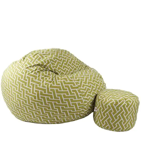 Комплект Барбарон с табуретка за крака 700л. King Size, Zippity Green, Перящ се калъф, Пълнеж с микс от мемори пяна и дунапрен, Гама Premium, (PUF-M-KO-PT-ZIG)