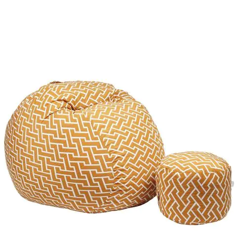 Комплект Барбарон с табуретка за крака 700л. King Size, Zippity Orange, Перящ се калъф, Пълнеж с микс от мемори пяна и дунапрен, Гама Premium, (PUF-M-KO-PT-ZIO)