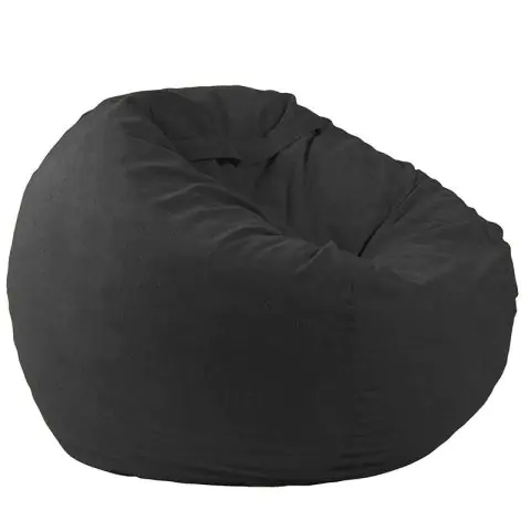 Пуф барбарон, 400л., Matusalem - Black Velvet, Перящ се калъф, Подходящ за деца, Пълнеж с микс от мемори пяна и дунапрен, Гама Plush Honey, (11123)